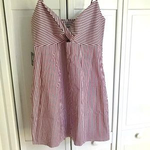 NWT Stripe Twist Front Mini Dress